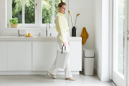 Brabantia Sort & Go Food Trash Can Small Countertop Kitchen Compost Caddy - Image 9