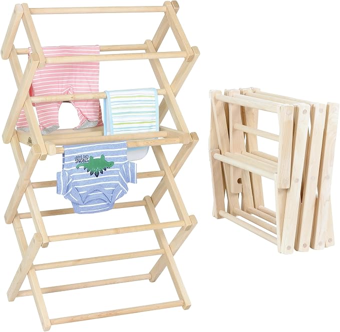 Pennsylvania Woodworks Clothes Drying Rack: Solid Maple Hard Wood Laundry Rack by PennsylvaniaWoodworks