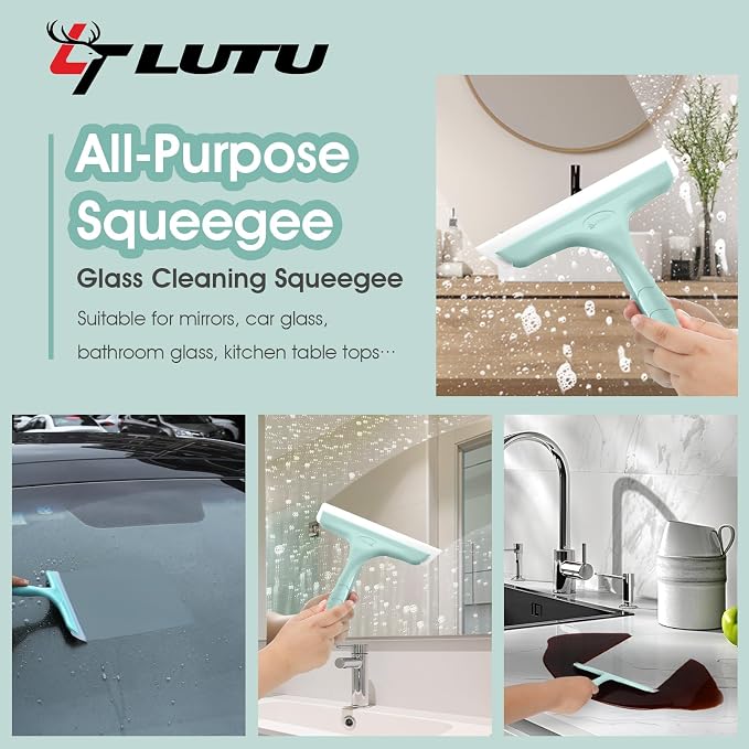 Shower Squeegee for Glass Doors, Bathroom Squeegee for Shower, Mini Window - Image 5