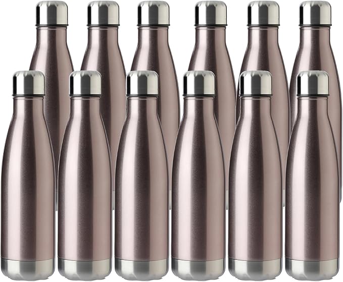 MEWAY 17oz Sport Water Bottle 12 Pack Vacuum Insulated Stainless Steel by MEWAY