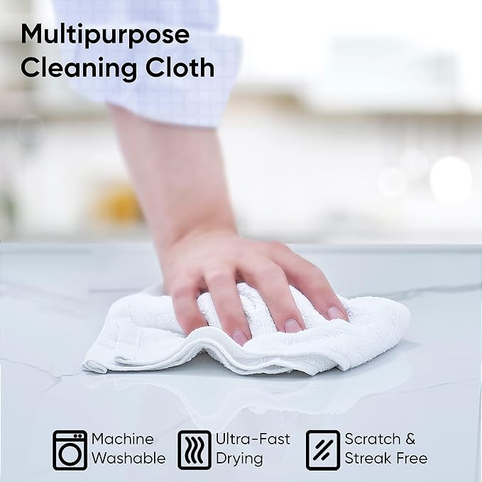 Superio Terry Cloth Rags White Washcloths 100% Cotton 12" Cleaning Cloths - Image 6