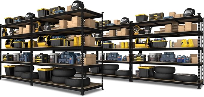 PrimeZone 48" x 24" x 72" Heavy Duty 5 Tier Adjustable Garage Storage Shelving by PrimeZone