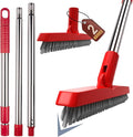 ITTAHO 2 Pack Grout Brush with Long Handle, Swivel Cleaning Grout Line Scrubber by ITTAHO