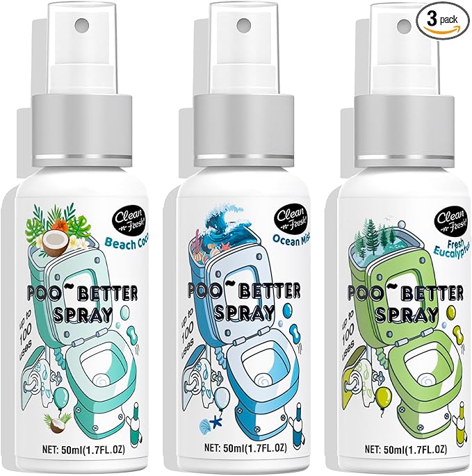 Clean-n-Fresh Toilet Spray, Variety 3 Pack by Clean-n-Fresh
