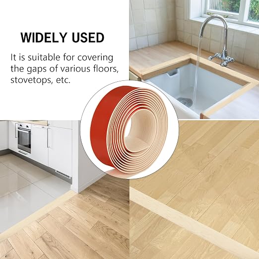 5Ft Floor Transition Strip Self Adhesive Vinyl Cover Floor Strip Flat Divider - Image 5