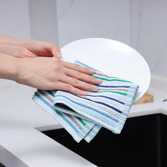 Oeleky Kitchen Dishcloths for Washing Dishes, Ultra Absorbent Dish Rags - Image 7