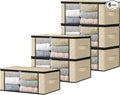 HomeHacks Storage 6-Pack Clothes Organizer Storage Bags Foldable Storage Box by HomeHacks
