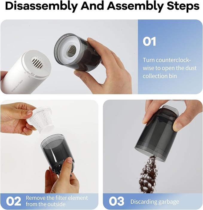 Mini Vacuum Cleaner Cordless, Car Vacuum Cleaner Portable - Image 7