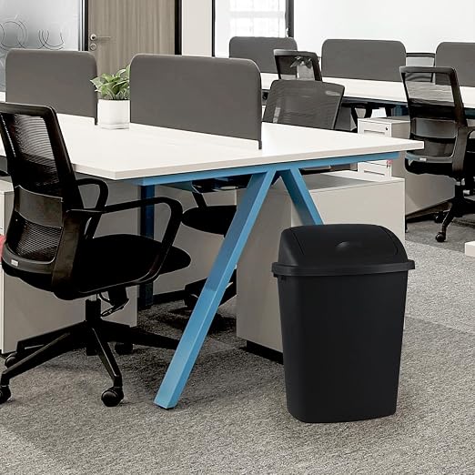 10 Gallon Black Swing Top Trash Cans - Image 6