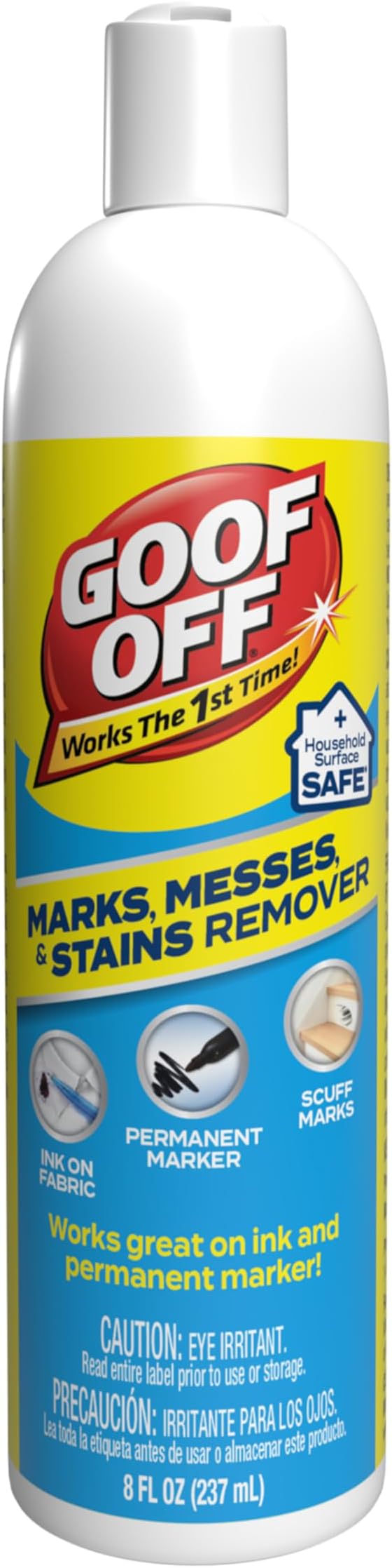 Goof Off Marks, Messes & Stains Remover, 8 fl. oz. Spray, Household Surface Safe by GoofOff