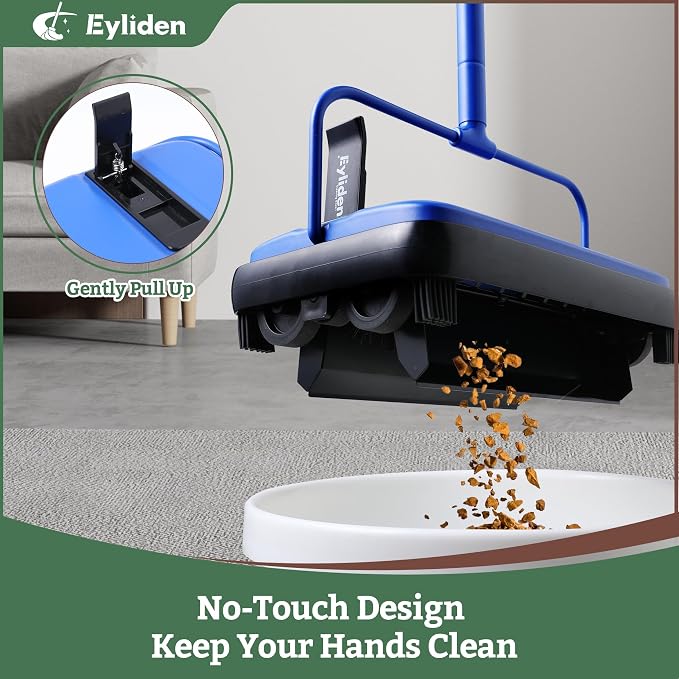 Eyliden Carpet Sweeper, Mini Size Lightweight Hand Push - Image 5