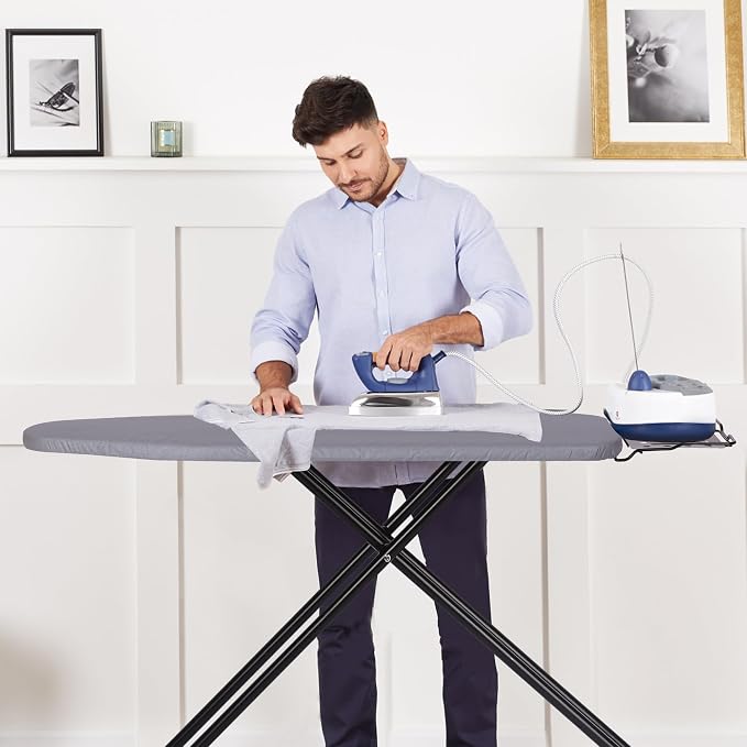Deluxe Ironing Board with Heat Resistant Cover and Thicken Felt Pad, Heavy - Image 6