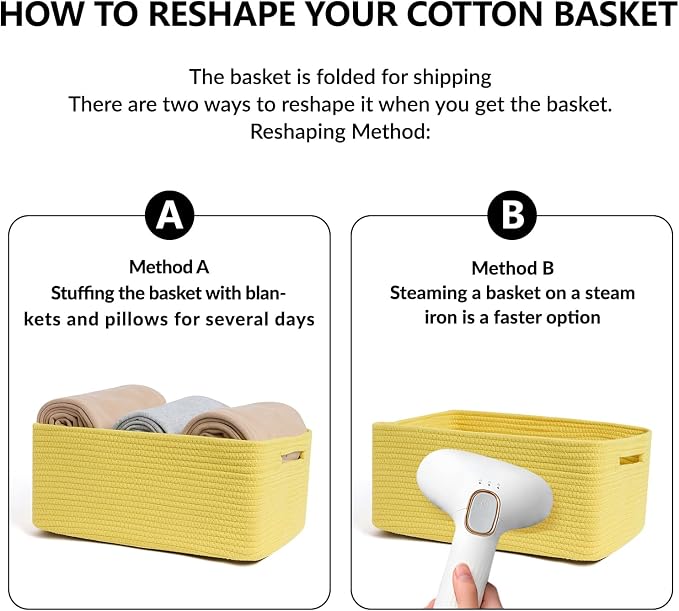 Large Storage Baskets for Shelves, Closet Organizers Bins for Clothes Blanket - Image 7