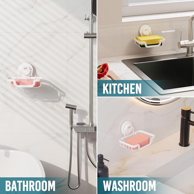 TAILI Soap Holder Bar Dish Suction Cup, Bar Shampoo Rack - Image 4