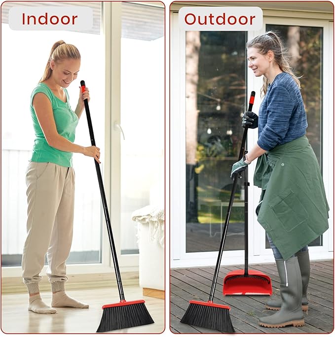 TreeLen Broom and Dustpan Set, 52 inch Broom and Dust Pan Combo - Image 2