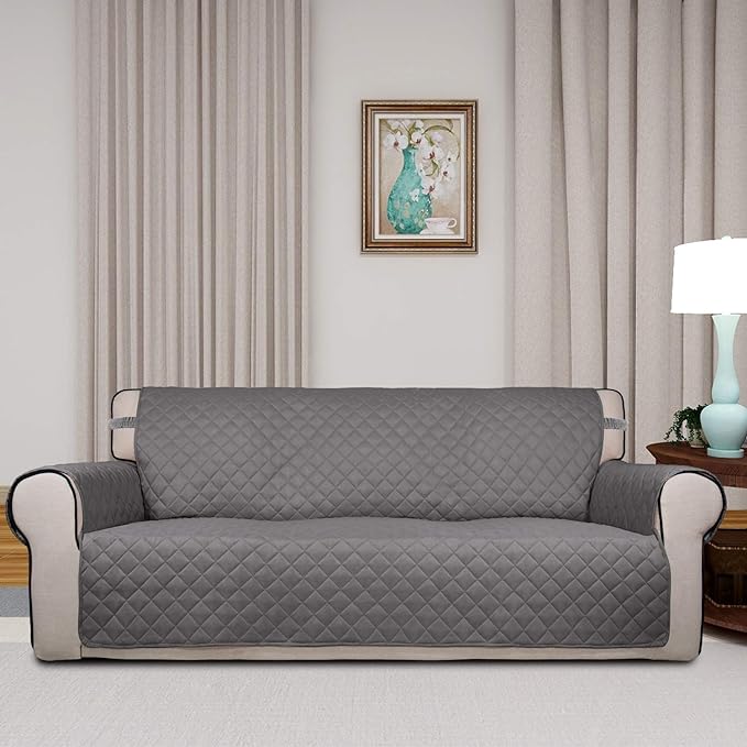 PureFit Reversible Quilted Sofa Cover, Water Resistant Slipcover Furniture - Image 2