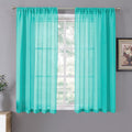 Tollpiz Short Sheer Curtains Living Room Linen Textured Curtain Sheers Light by Tollpiz