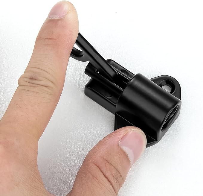 2 Packs Self-Closing Latches，Black Spring Door Lock，Resilient Bolt Latch - Image 5