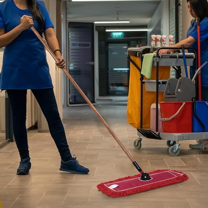 Matthew Cleaning 24'' Industrial Strength Cotton Dust Mop Refill Washable - Image 6