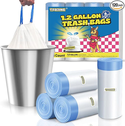 1.2 Gallon Mini Trash Bags Drawstring by TFORING%C2%AE