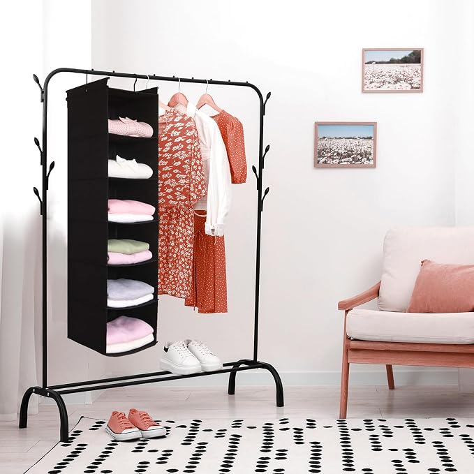 MAX Houser 6 Tier Shelf Hanging Closet Organizer, Closet Hanging Shelf - Image 5