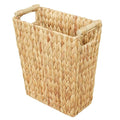 6 Gallon Wicker Trash Can with Wooden Handle, Wicker Waste Basket by WEAVECOMFORTINTOEVERYCORNER