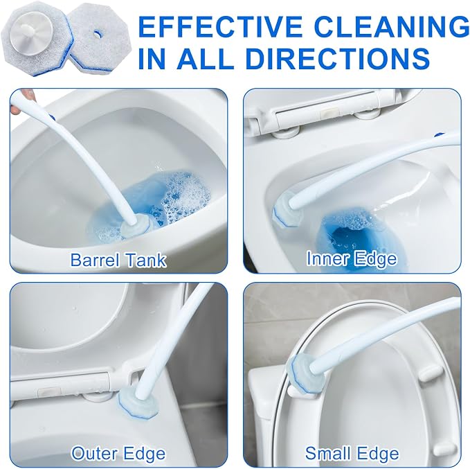 60pcs Disposable Toilet Wand Refills, Replacement Brush Heads Compatible - Image 6