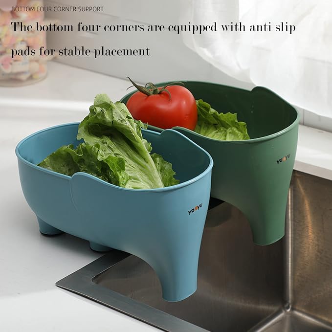 Vegetables Washing Basket Elephant Drainage Basket Fruit Basket - Image 2
