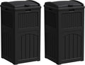 YESHOMY 2 Pack Outdoor Trash Can by SearchallYESHOMY