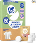 Fab Tab Laundry Detergent Tablets, Plant-Based Formula, Removes Tough Stains by FabTab