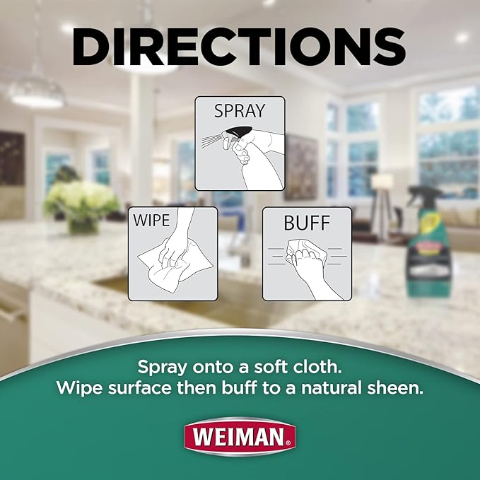 Weiman Disinfecting Granite Cleaner & Polish Value Pack - 24 oz Spray Bottle - Image 6