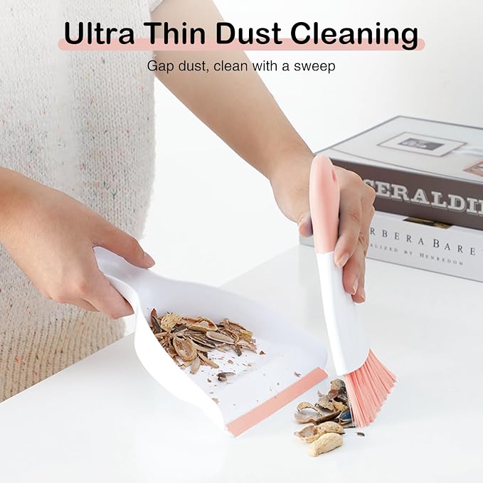 NACENA Mini Dustpan and Brush Set, Small Broom and Dustpan Set Dust Pan and - Image 6