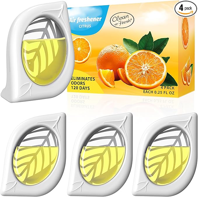 Air Freshener for Home, 4 Pack, Odor Eliminator for Small Area Closets Bathroom by Clean-n-Fresh