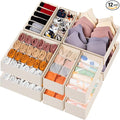 12 Pack Baby Clothes Organizer for Nursery, 116 Cells Fabric Foldable Dresser by Criusia