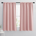 RYB HOME Short Window Curtains for Kitchen, Room Darkening Rod Pocket Drapes by RYBHOME