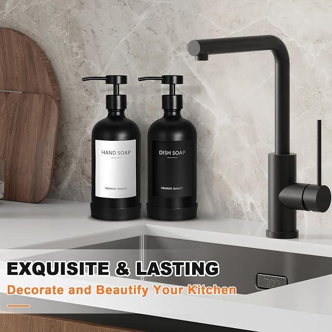 Black Glass Soap Dispenser - Image 6
