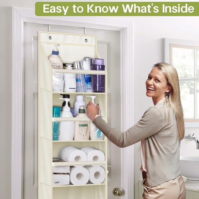 AOODA 2 Pack Over the Door Organizer, Large Capacity Closet Door Hanging - Image 5