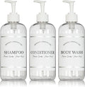 Clear Refillable Shampoo and Conditioner Bottles by ArtanisHome