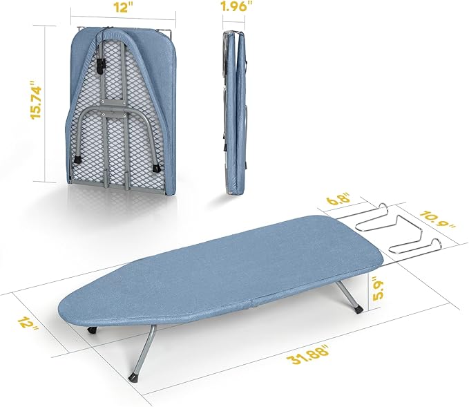 Table Top Ironing Board, RAINHOL Small Folding Iron Board Portable - Image 6