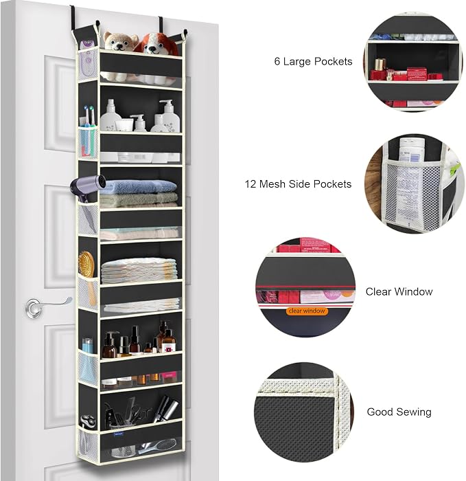 2 Pack Over The Door Hanging Organizer - Image 5