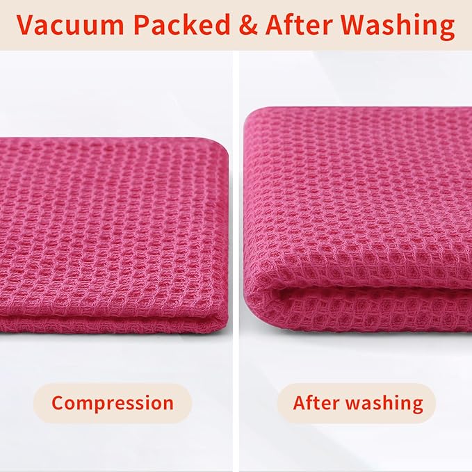 Homaxy 100% Cotton Waffle Weave Kitchen Dish Towels, Ultra Soft Absorbent Quick - Image 8