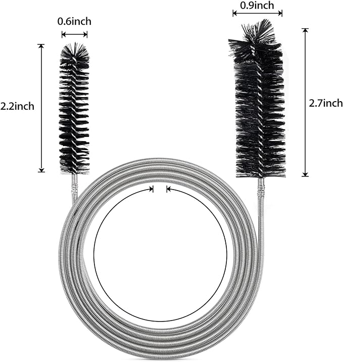 Drain Brush Pipe Cleaning Brush Slim Drain Hole Cleaning Tool Hose Flexible - Image 6