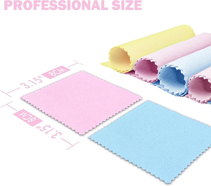 XIAOXINGYUN 120PCS Jewelry Cleaning Cloth Jewelry Polishing Cloths Individually - Image 2