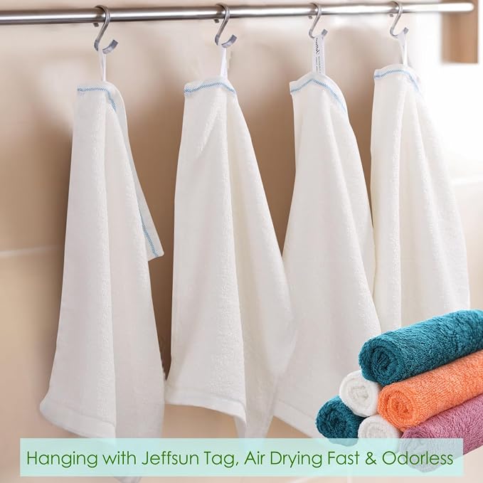 JEFFSUN Dish Cloths 12 Pack, 10x14 inch White Reusable Kitchen Washcloths - Image 5