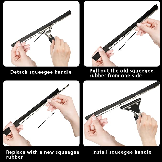 Squeegee Replacement Rubber 41 Inch Squeegee Rubber Replacement Black Squeegee - Image 4
