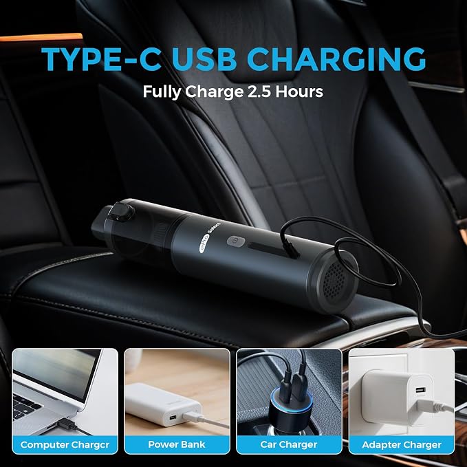 Cordless Car Vacuum, 4-in-1 Portable Mini Handheld Vacuum, 20000pa Suction Power - Image 3