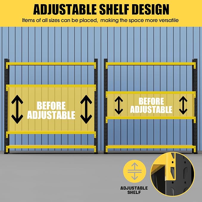 Storage Shelves Heavy Duty, Metal Garage Shelving Units, 4 Tier Storage Rack - Image 5
