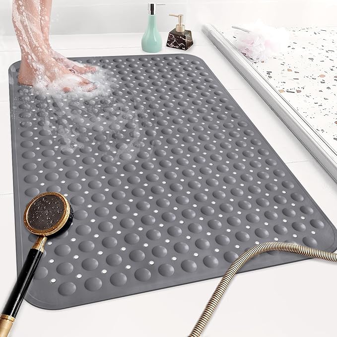 Shower Mat Non Slip: 35.4 x 23.6 Inch Extra Large TPE Shower Mats by Mofonky