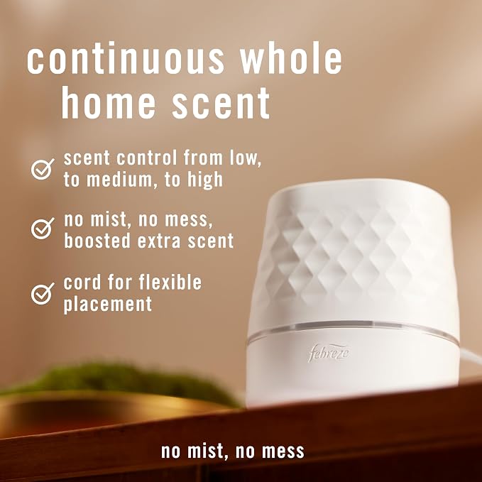 Febreze Plug Scent Booster Starter Kit, Oil Diffuser, Air Freshener Plug in - Image 3
