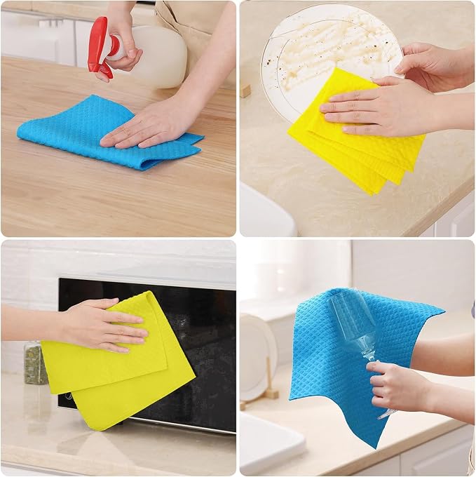 AMOUR INFINI Swedish Dishcloth Cellulose Sponge 8 Pack - Image 5
